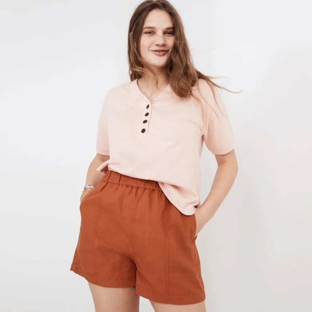 MADEWELL - Pull on Linen Shorts Sz XXL 2X